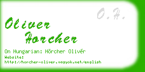 oliver horcher business card