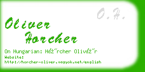 oliver horcher business card